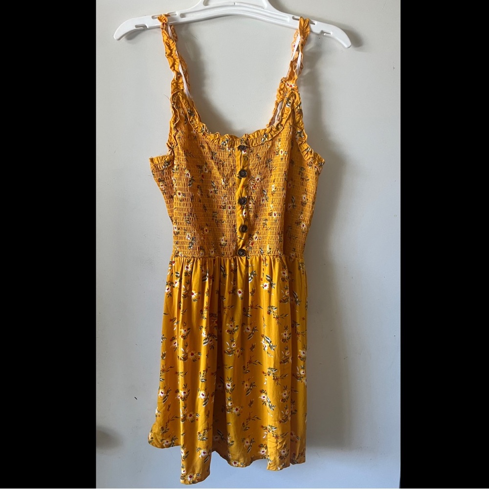 Yellow Floral Summer Dress